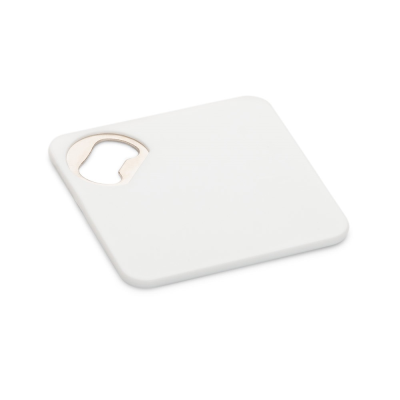 Picture of FUNFAYE COASTER with Bottle Opener in White