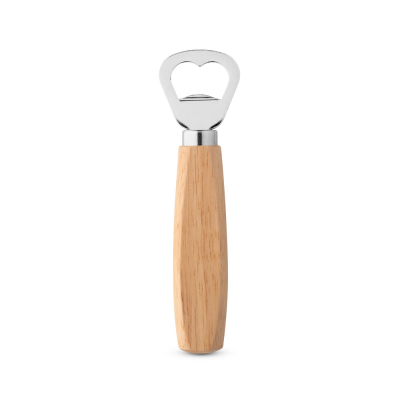 Picture of HOLZ BOTTLE OPENER in Metal & Wood in Light Natural