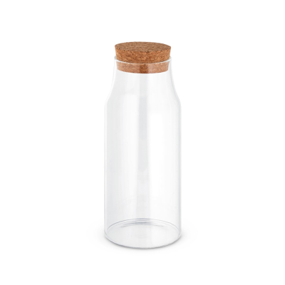 Picture of JASMIN 800 BOROSILICATE GLASS BOTTLE with Cork Lid 800 Ml in Natural
