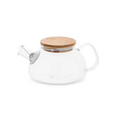 Picture of SNEAD BOROSILICATE GLASS TEA POT with Bamboo Lid 750 Ml in Natural