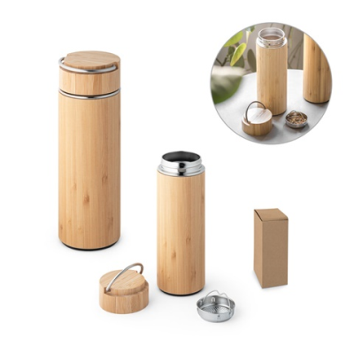 Picture of SOW BAMBOO AND STAINLESS STEEL METAL THERMOS 440 ML.