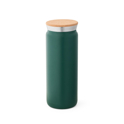 Picture of LAVINE 600 600 ML STAINLESS STEEL METAL THERMOS BOTTLE in Dark Green