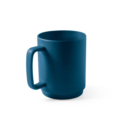 Picture of MIGHTY CERAMIC POTTERY MUG with Cylindrical Body 330 Ml in Blue