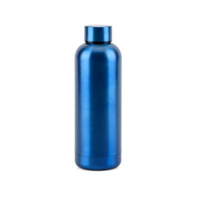 ODIN METTALIC BOTTLE in 90% Recycled Stainless Steel Metal 550 Ml in Royal Blue