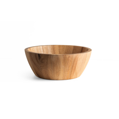 SAGE ROUND ACACIA WOOD SALAD BOWL in Dark Natural