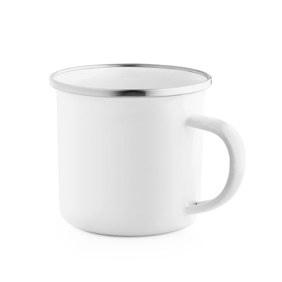 Picture of GOTZE SUB 350 ML ENAMEL MUG SUITABLE FOR SUBLIMATION in White