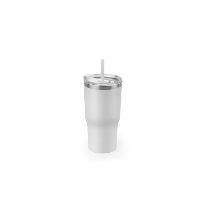 JOYNER M COMPACT STAINLESS STEEL METAL TRAVEL CUP in White