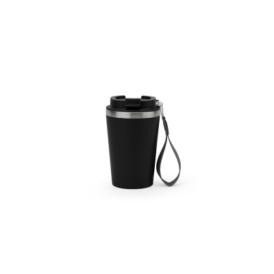 SPITZ STAINLESS STEEL METAL TRAVEL MUG in Black