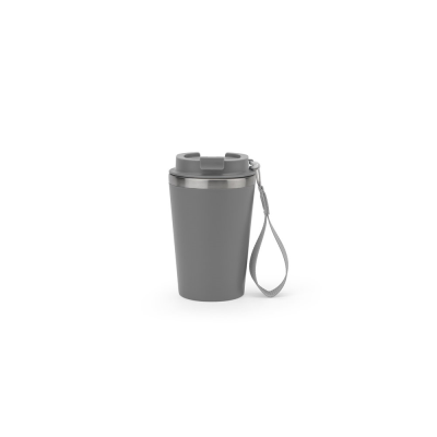 SPITZ STAINLESS STEEL METAL TRAVEL MUG in Grey