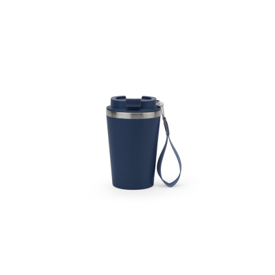 SPITZ STAINLESS STEEL METAL TRAVEL MUG in Navy Blue
