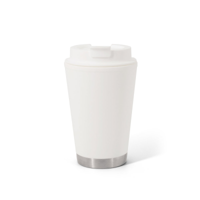 FIGLIOLI DOUBLE-WALLED, LEAK-PROOF PP TRAVEL CUP in White