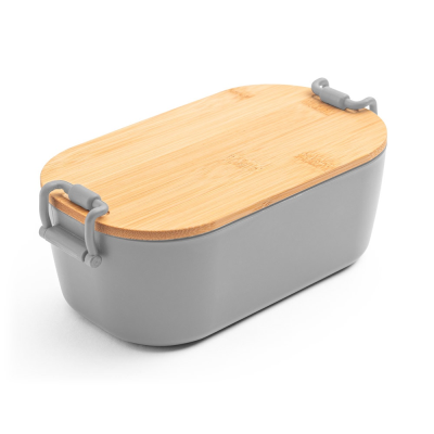 MAHLEB AIRTIGHT PP BOX with Bamboo Lid in Pale Grey