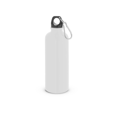 KELCE SINGLE-WALL STAINLESS STEEL METAL BOTTLE with Carabiner Clip 550 Ml in White