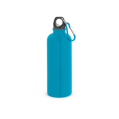 KELCE SINGLE-WALL STAINLESS STEEL METAL BOTTLE with Carabiner Clip 550 Ml in Light Blue
