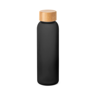 LILLARD GLASS 520 ML FROSTED GLASS BOTTLE in Black