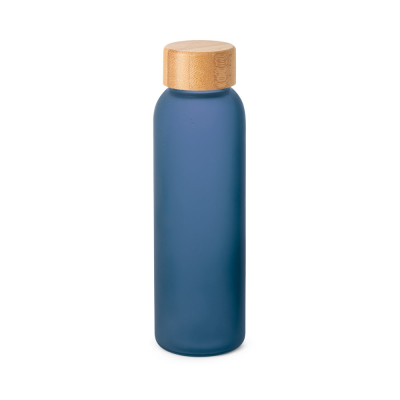 LILLARD GLASS 520 ML FROSTED GLASS BOTTLE in Royal Blue
