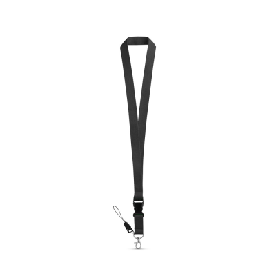 Picture of ANQUETIL POLYESTER LANYARD with Metal Carabiner in Black