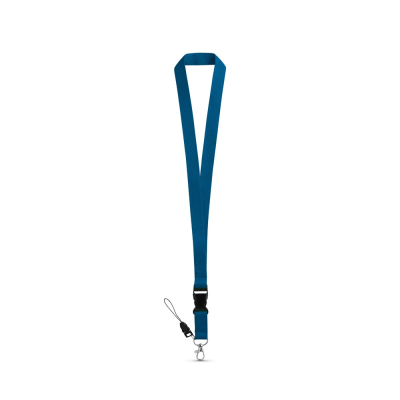 Picture of ANQUETIL POLYESTER LANYARD with Metal Carabiner in Blue