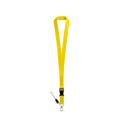 Picture of ANQUETIL POLYESTER LANYARD with Metal Carabiner in Yellow