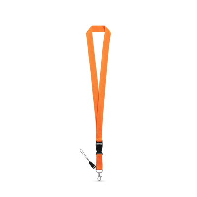 Picture of ANQUETIL POLYESTER LANYARD with Metal Carabiner in Orange