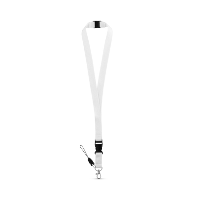 Picture of MURRAY POLYESTER LANYARD with Metal Carabiner in White