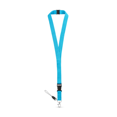 Picture of MURRAY POLYESTER LANYARD with Metal Carabiner in Light Blue