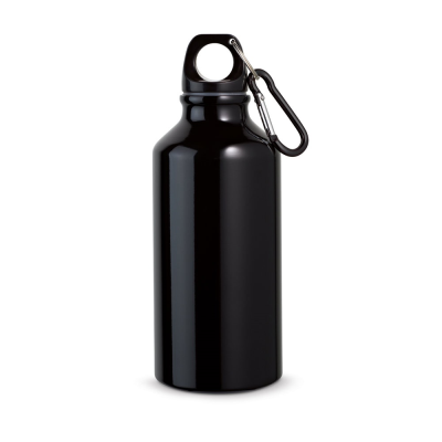Picture of LANDSCAPE S ALUMINIUM METAL SPORTS BOTTLE with Carabiner 400 Ml in Black