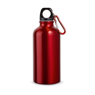 Picture of LANDSCAPE S ALUMINIUM METAL SPORTS BOTTLE with Carabiner 400 Ml in Red