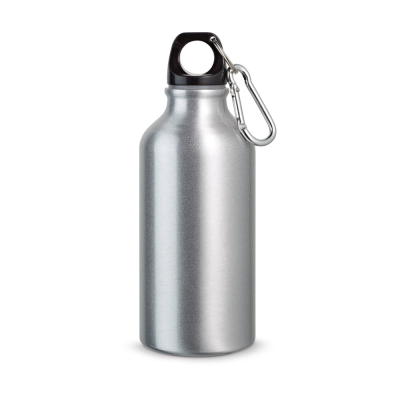 Picture of LANDSCAPE S ALUMINIUM METAL SPORTS BOTTLE with Carabiner 400 Ml in Satin Silver