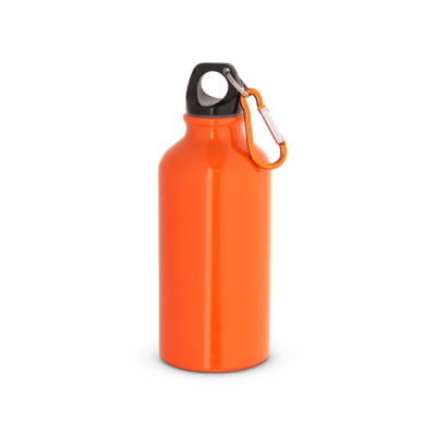 Picture of LANDSCAPE S ALUMINIUM METAL SPORTS BOTTLE with Carabiner 400 Ml in Orange