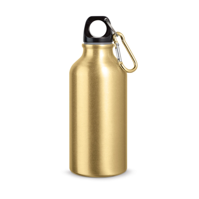 Picture of LANDSCAPE S ALUMINIUM METAL SPORTS BOTTLE with Carabiner 400 Ml in Satin Gold