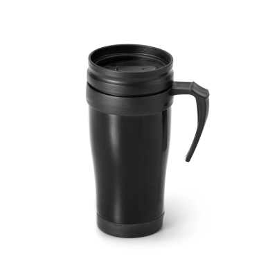 Picture of LIVE 420 ML PP TRAVEL MUG in Black