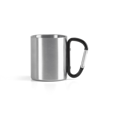 Picture of WINGS 230 ML STAINLESS STEEL METAL MUG in Black