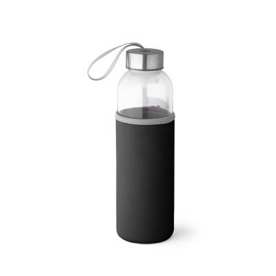 Picture of RAISE GLASS AND STAINLESS STEEL METAL SPORTS BOTTLE 520 ML in Black