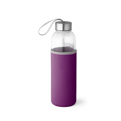 Picture of RAISE GLASS AND STAINLESS STEEL METAL SPORTS BOTTLE 520 ML in Purple
