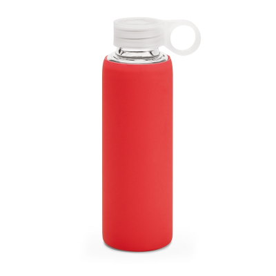 Picture of DHABI BOROSILICATE GLASS SPORTS BOTTLE 380 ML in Red