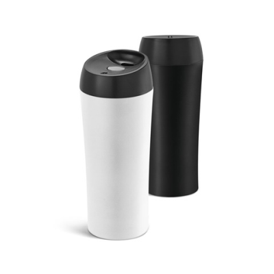 Picture of MONARDA STAINLESS STEEL METAL AND PP TRAVEL CUP 470 ML