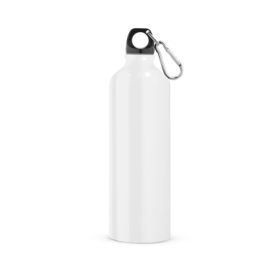 Picture of LANDSCAPE L ALUMINIUM METAL SPORTS BOTTLE with Carabiner 800 Ml in White