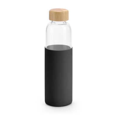 Picture of DAKAR BAMBOO AND BOROSILICATE GLASS BOTTLE 600 ML in Black