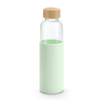 Picture of DAKAR BAMBOO AND BOROSILICATE GLASS BOTTLE 600 ML in Pale Green