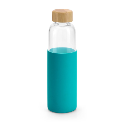Picture of DAKAR BAMBOO AND BOROSILICATE GLASS BOTTLE 600 ML in Light Blue