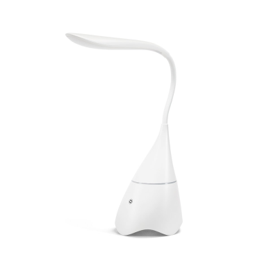 Picture of GRAHAME PORTABLE DESK LAMP with Speaker & 5-Hour Battery Life in Recycled ABS in White