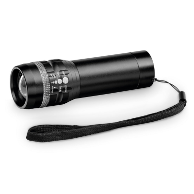 Picture of ZOOMIN ALUMINIUM METAL TORCH with Zoom Function with 3 Light Modes in Black