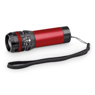 Picture of ZOOMIN ALUMINIUM METAL TORCH with Zoom Function with 3 Light Modes in Red