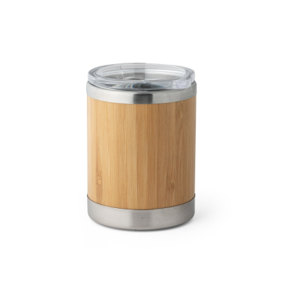 Picture of LYCKA BAMBOO AND STAINLESS STEEL METAL CUP 350 ML in Natural
