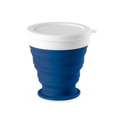 Picture of ASTRADA SILICON AND PP FOLDING TRAVEL CUP 250 ML in Blue