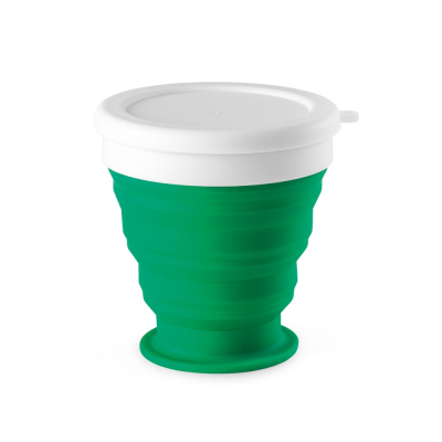Picture of ASTRADA SILICON AND PP FOLDING TRAVEL CUP 250 ML in Green