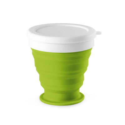 Picture of ASTRADA SILICON AND PP FOLDING TRAVEL CUP 250 ML in Pale Green