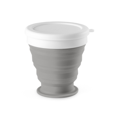 Picture of ASTRADA SILICON AND PP FOLDING TRAVEL CUP 250 ML in Pale Grey