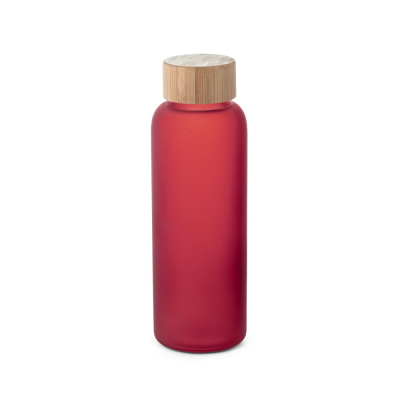 Picture of LILLARD BOROSILICATE GLASS BOTTLE in Frosted 500 Ml in Red